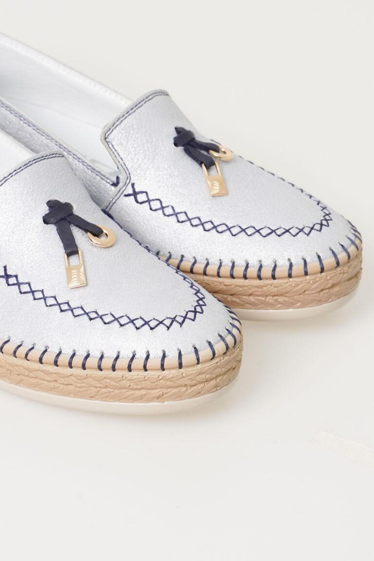 Hakiki Deri Kadın Espadril Casual Ayakkabı Bağcıksız - Görsel 3