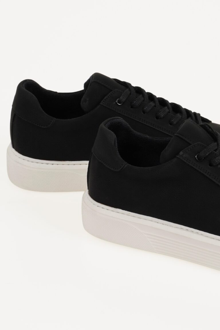 Hakiki Deri Erkek Bağcıklı Spor Ayakkabı Kalın Tabanlı Sneaker - Görsel 4